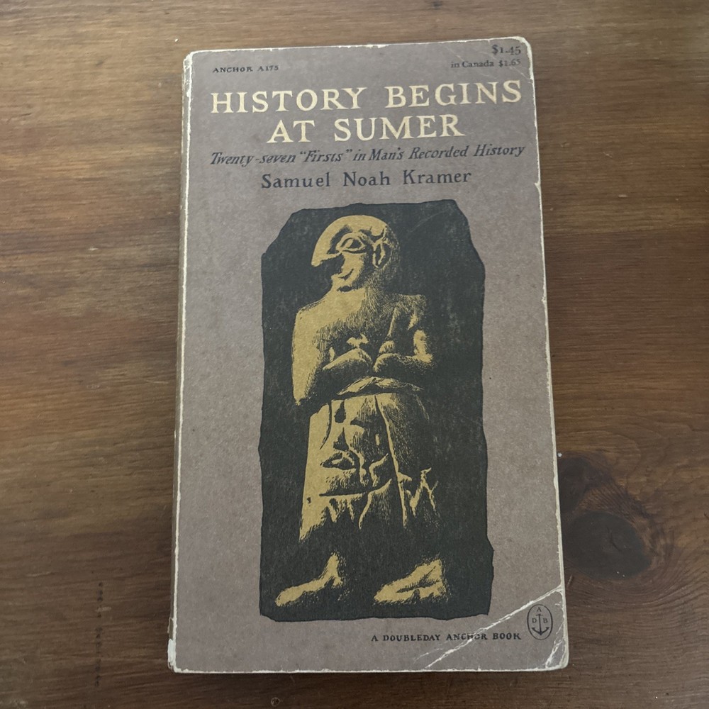 History Begins At Sumer, Samuel Noah Kramer Edward Gorey Cover typography Anchor