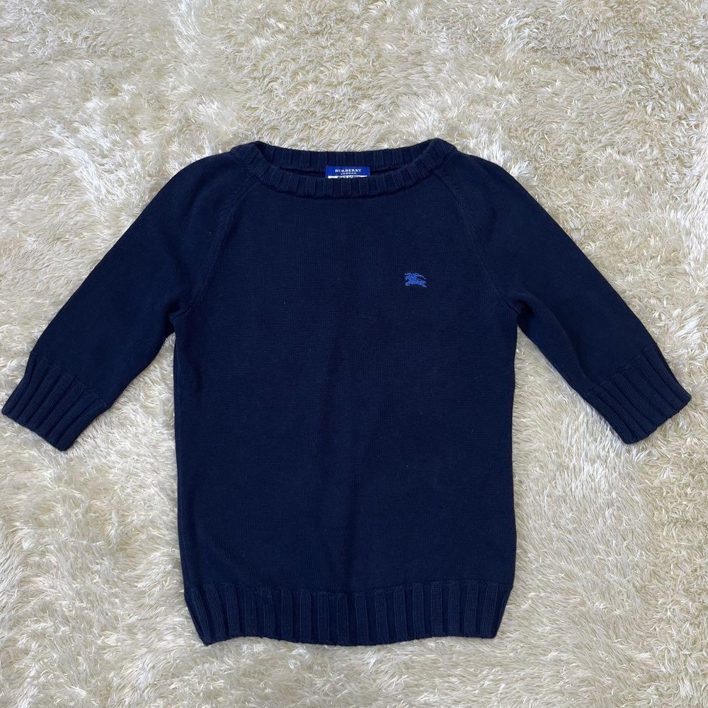 Burberry Blue Label Knit Short Sleeve T-Shirt Size M - Good Condition