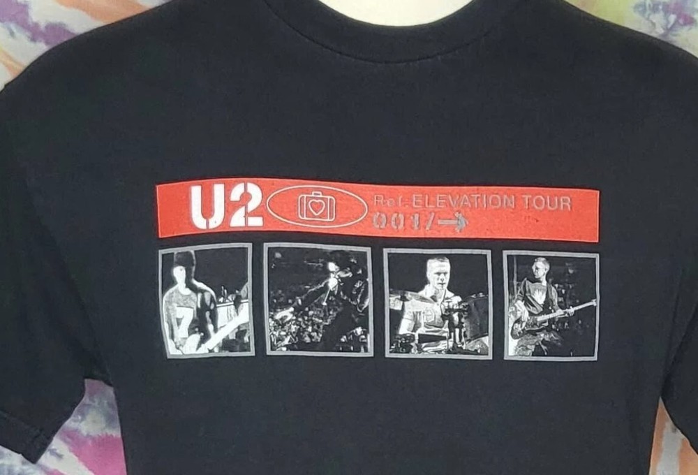 Remake 2 sided U2 Elevation Tour T Shirt MURINA 2001 TE3780