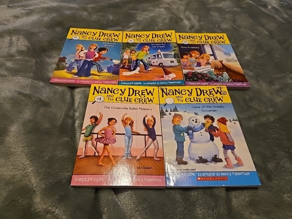 NANCY DREW and the CLUE CREW  #1  #2  #3  #4 #5 Carolyn Keene  Paperback Lot