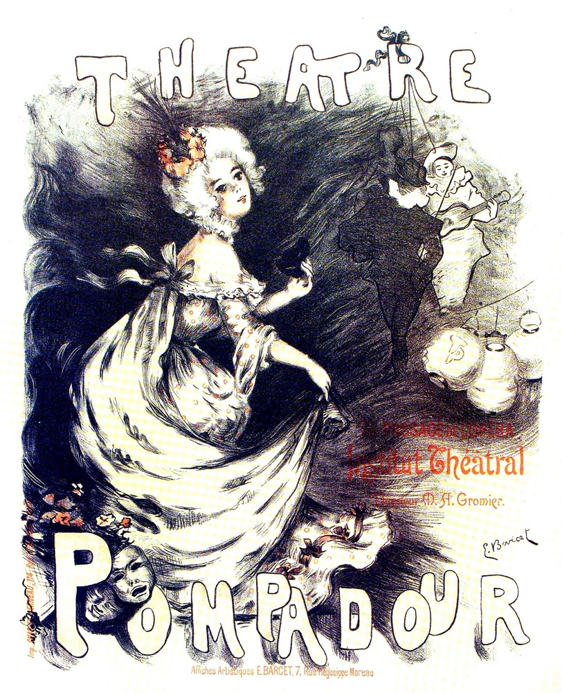 2010 Theatre Pompadour Art Decoration POSTER.Graphics to decorate home office.