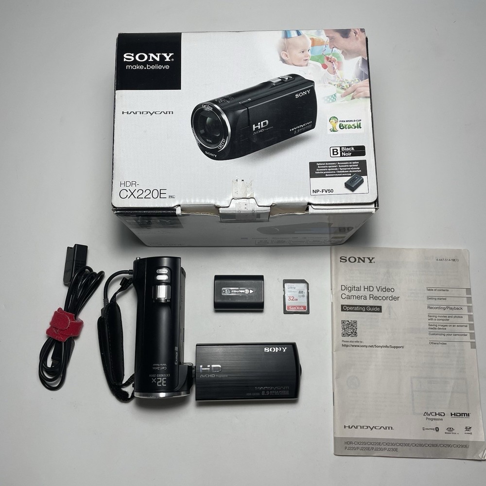 Sony Handycam HDR-CX220E Full HD Camcorder with Charger Battery SD Card Guide
