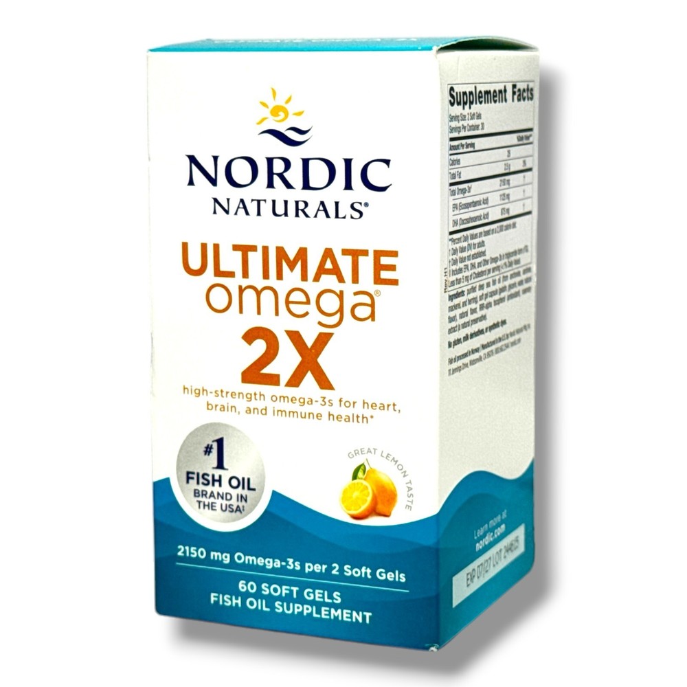 Nordic Naturals Ultimate Omega 2X 2150mg Omega-3s Fish Oil Supplement (60 Count)
