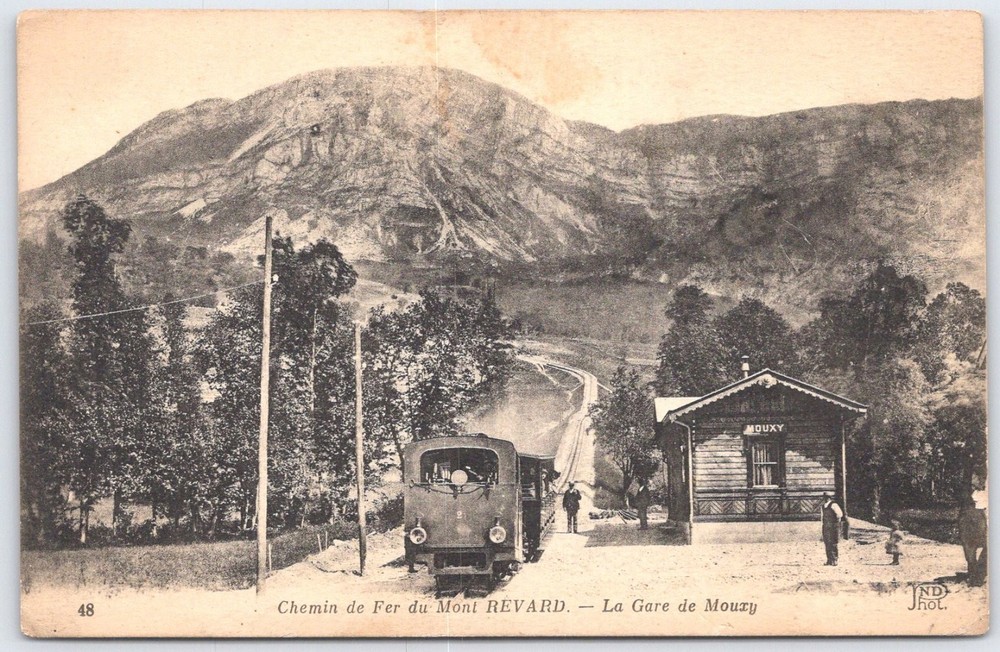 Vintage Mont Revard Chemin de Fer Train Station Mouxy Postcard France