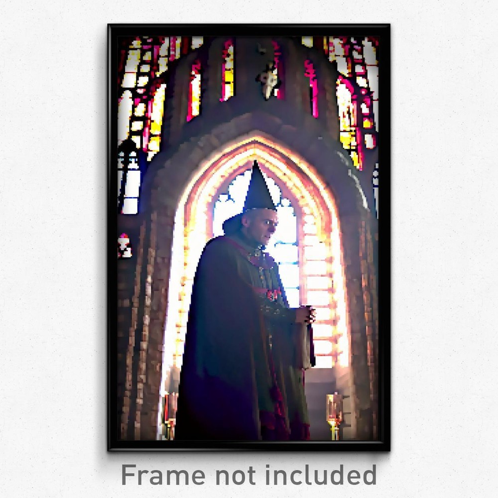 8-Bit Pixel Art Poster - Zealous Nunnery Psychedelic Trippy Video Game Print