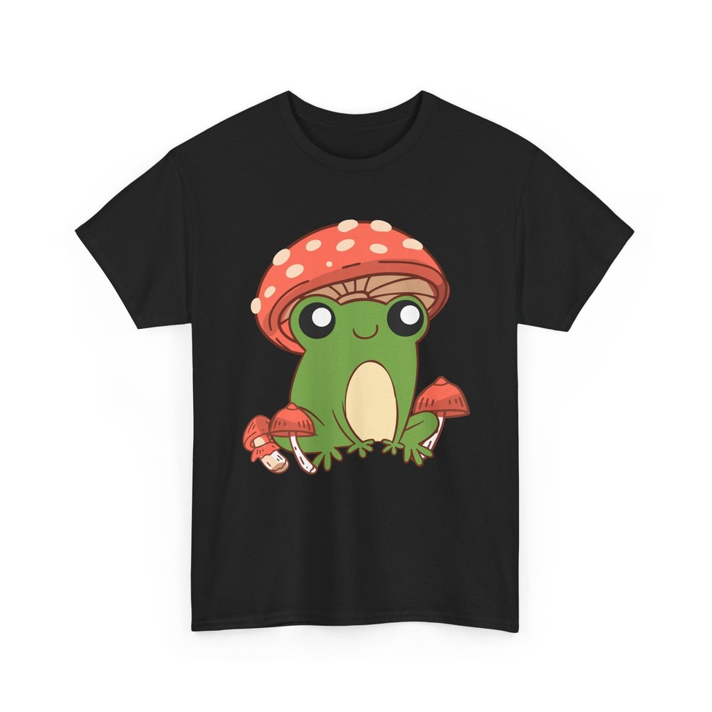 Kawaii Frog Mushroom Cottagecore T-Shirt, Fungi Frog Lovers Women Men Shirt