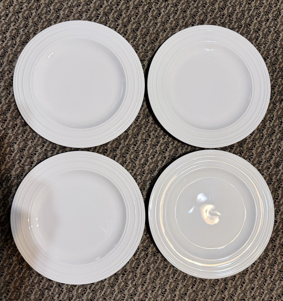 Mikasa Ciara White Fine Bone China Set of 4 Salad Plates 9”