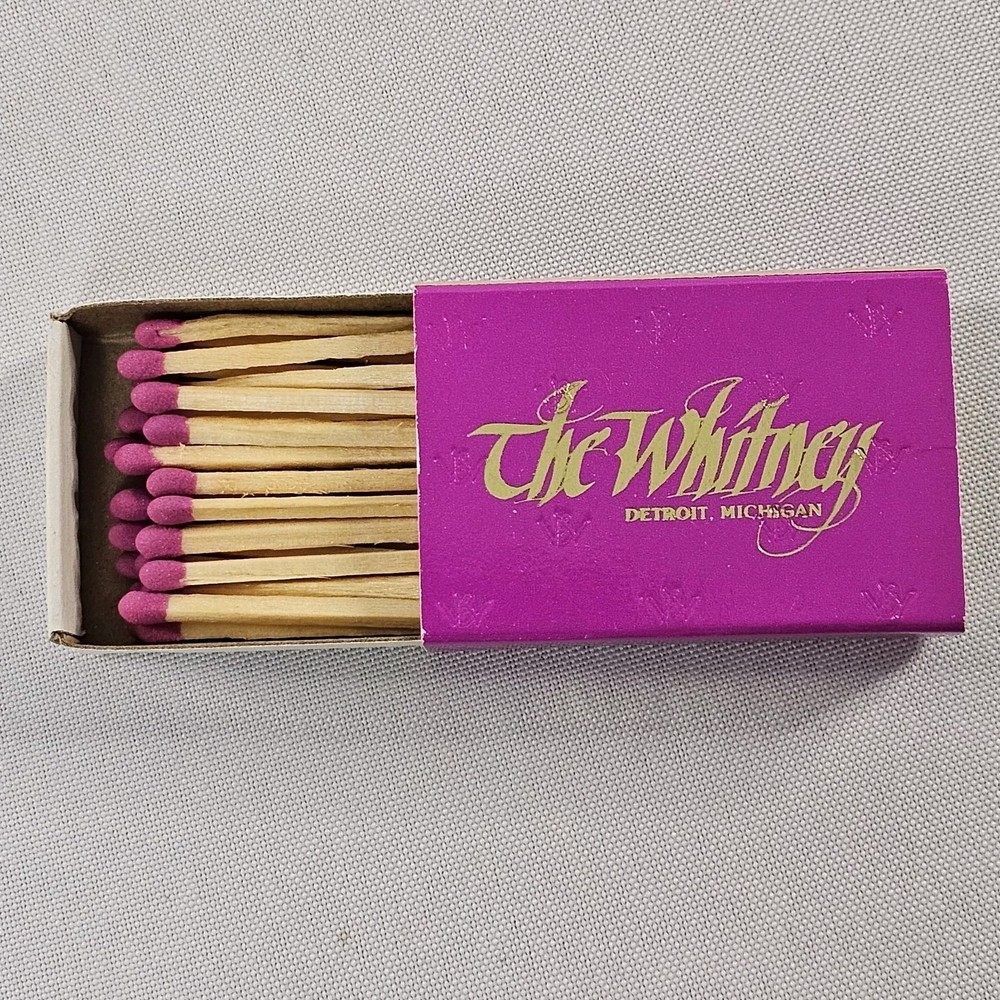The Whitney Detroit Michigan Match Box RARE Vintage 1970s-80s Full Unused READ⬇