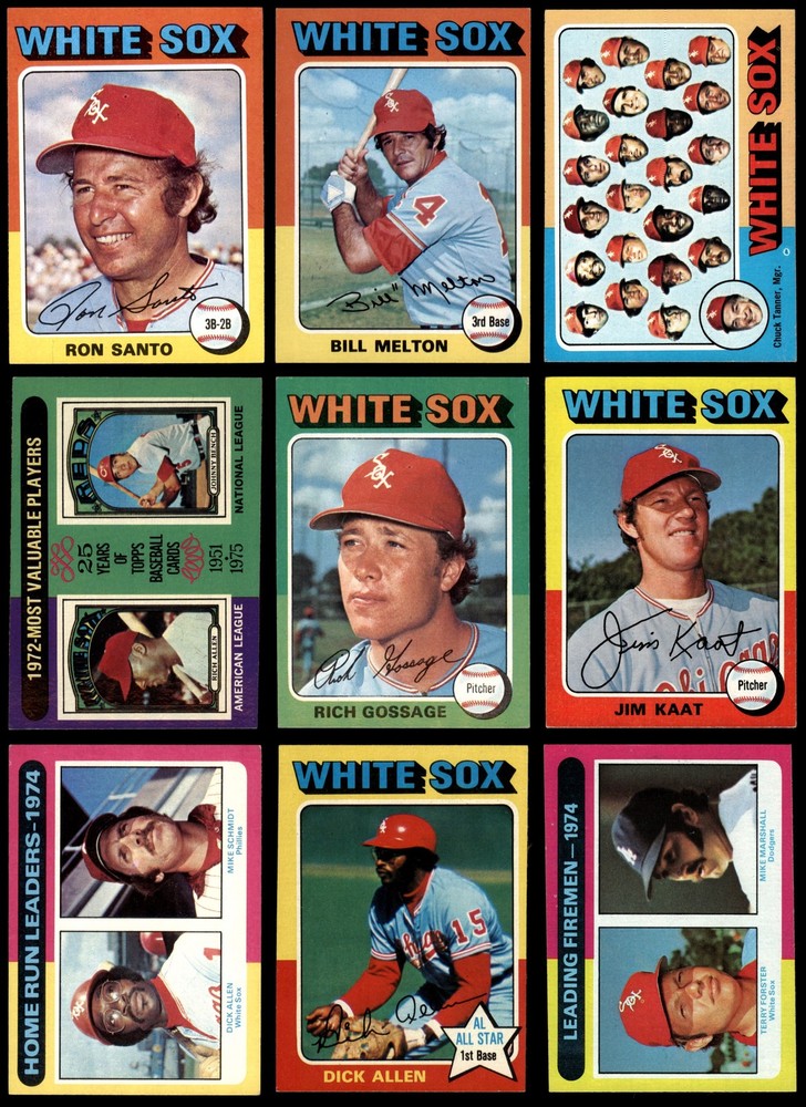 1975 Topps Chicago White Sox Team Set 6 - EX/MT 4723446