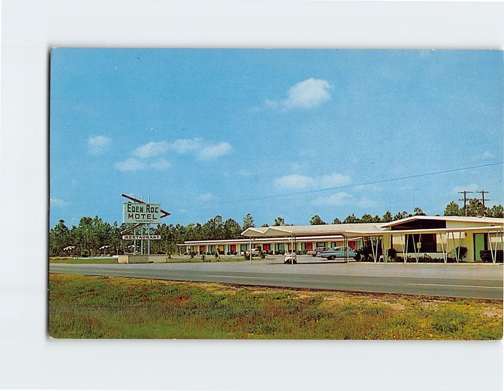Postcard Jesup's Newest Eden Roc Motel and Restaurant Georgia USA North America