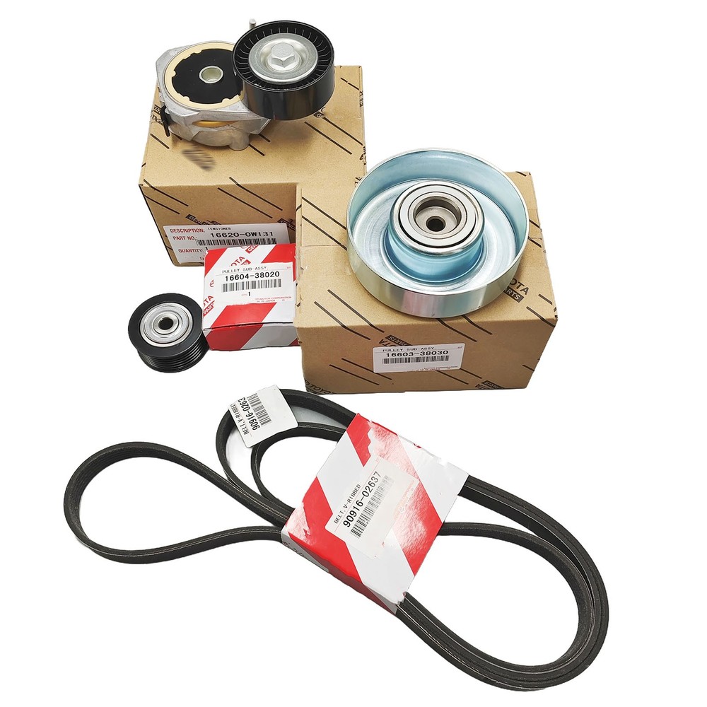 OEM New For Lexus LS460 2007-2014 Drive Fan Belt Tensioner and Pulley Kit