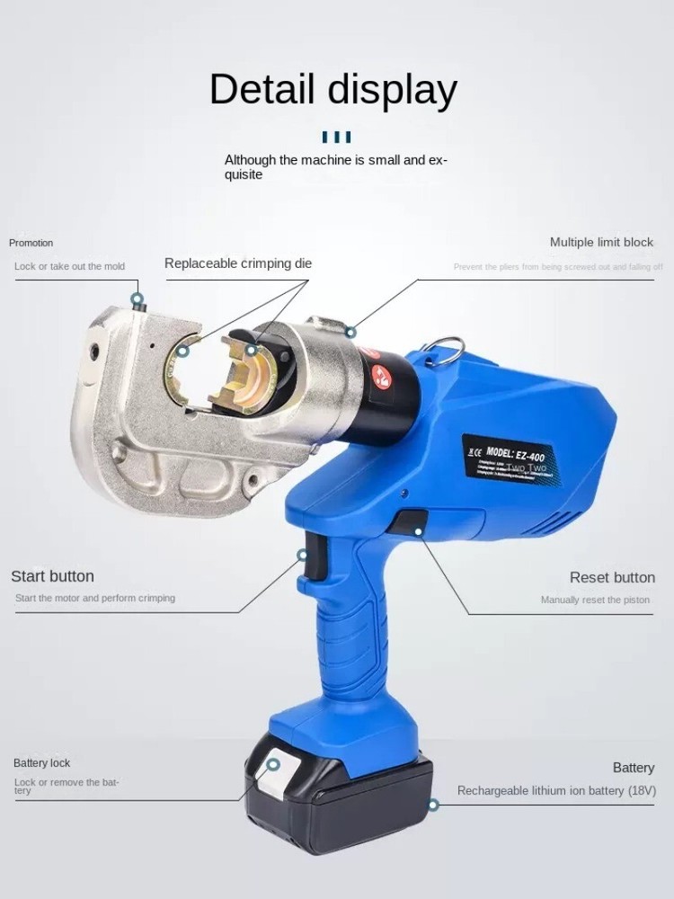 Electric Hydraulic Pliers for Copper & Aluminium Cable Crimping