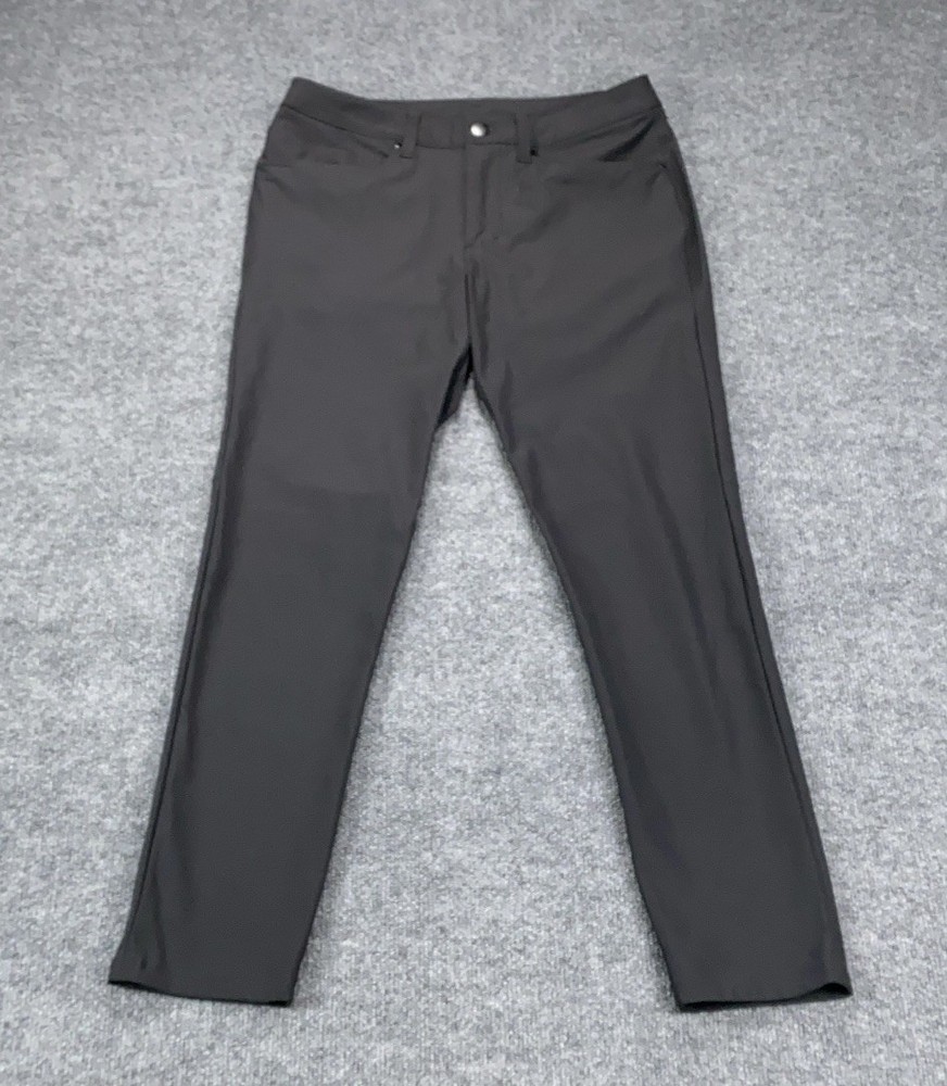 Lululemon ABC Pants Mens 31 X 30 Black Classic-Fit 5 Pocket Warpstreme *READ