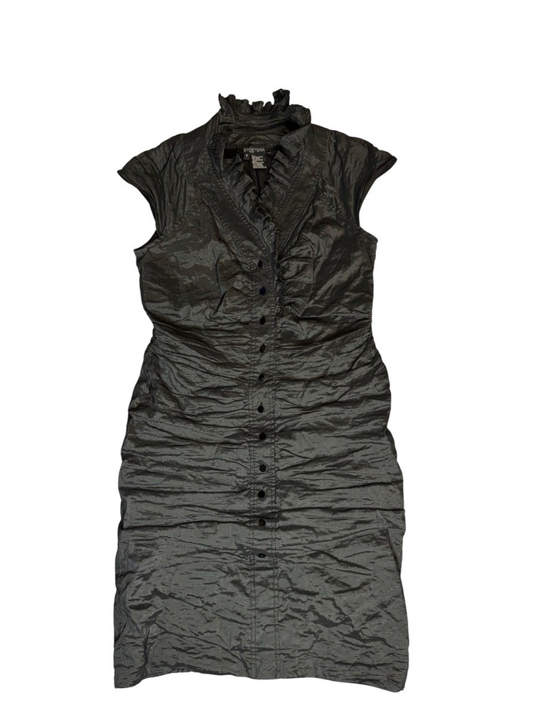 Etcetera Black Button Up Dress Size 6 Women’s