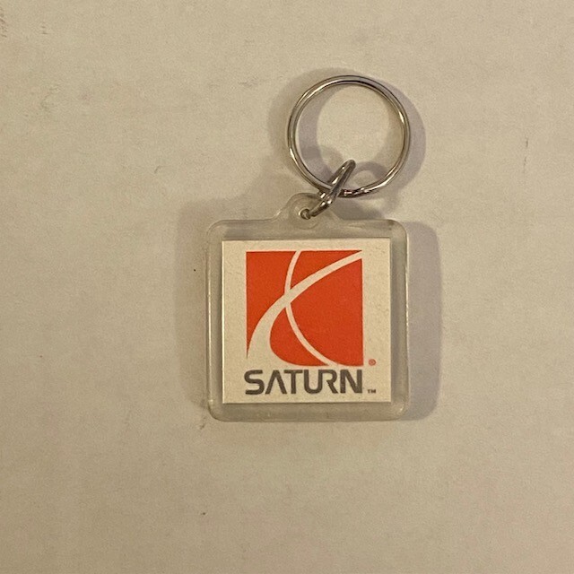 Vintage Saturn of Dadeland Miami Florida FL Plastic Keychain Key Ring