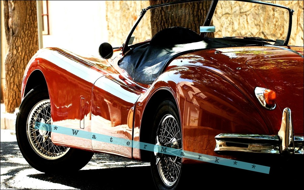 Jaguar Car 1956 Vintage Poster Print Retro Style Automobile Car Art