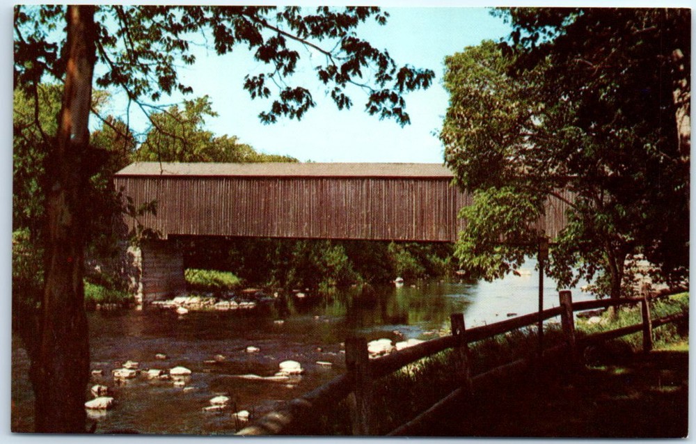 Postcard - Low's Bridge - Sangerville, Maine