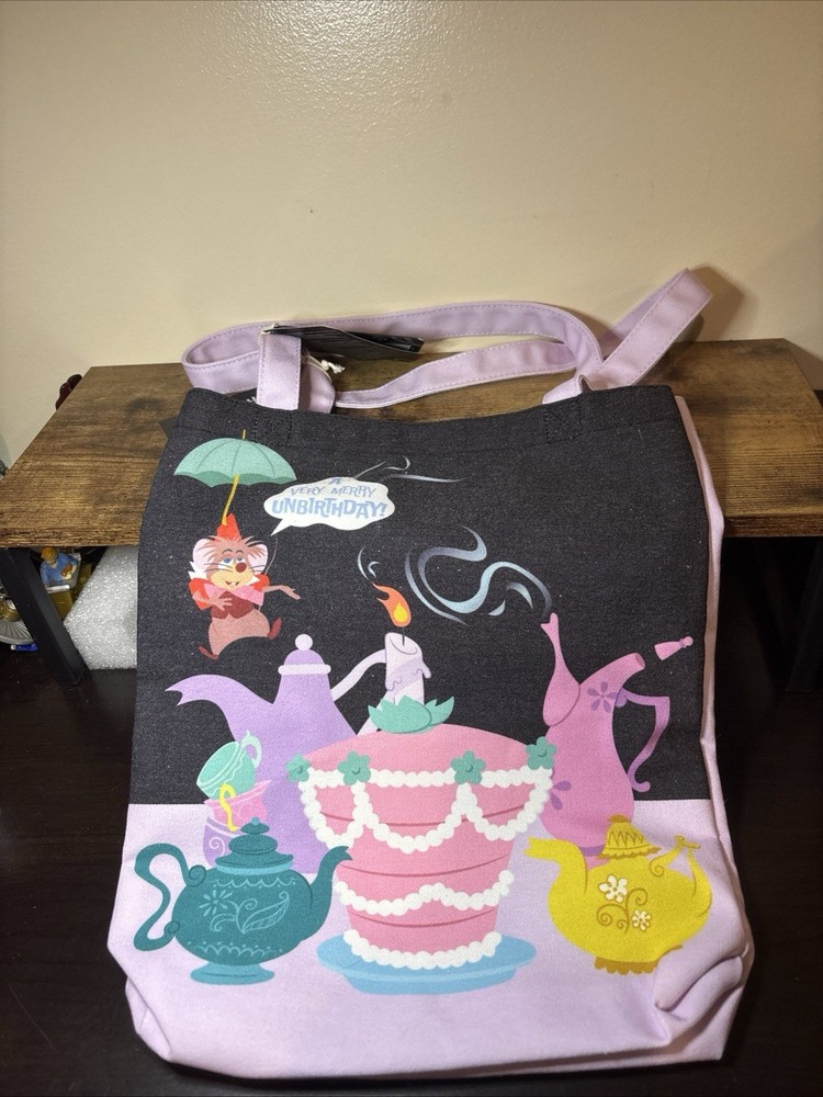 Loungefly Disney Alice In Wonderland Unbirthday Canvas Library Tote Bag