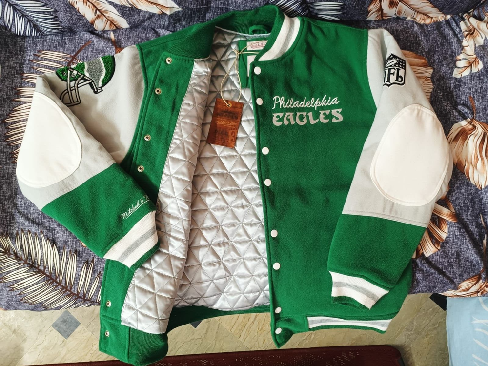Mitchell Ness Eagles NWT Princess Diana Varsity Jacket Large