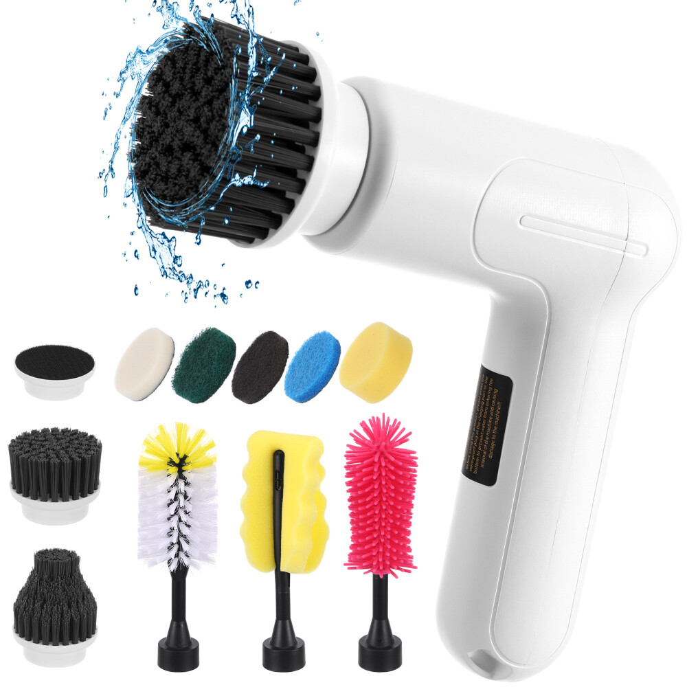 Cordless Electric Spin Scrubber for Bathroom Cleaning in White
