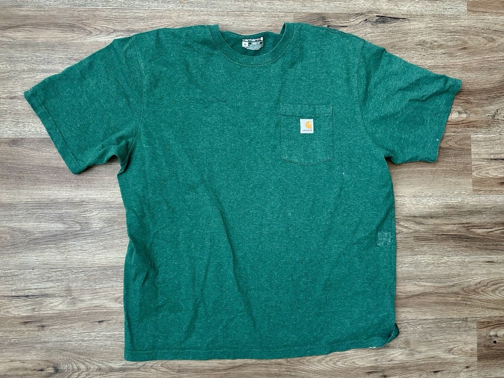Men's Carhartt XL Pocket T-T-Shirt Workwear, Short Sleeve, Green