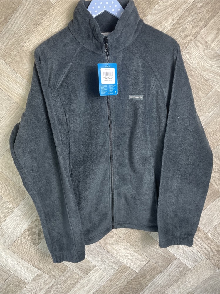 Columbia Women’s Benton Springs Full Zip Fleece Jacket Black XXL Brand New With Tags