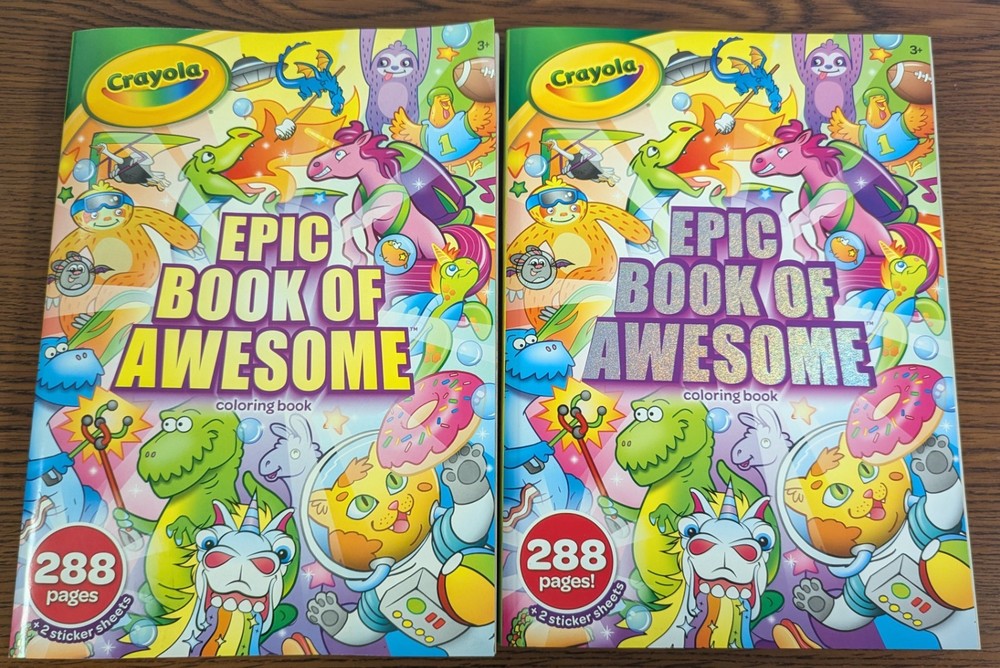 Lot Of 39 Crayola Epic Book Of Awesome Colorng Books *Must See Description*