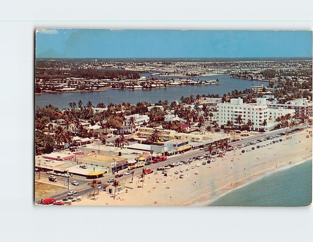 Postcard Aerial View Fort Lauderdale Florida USA