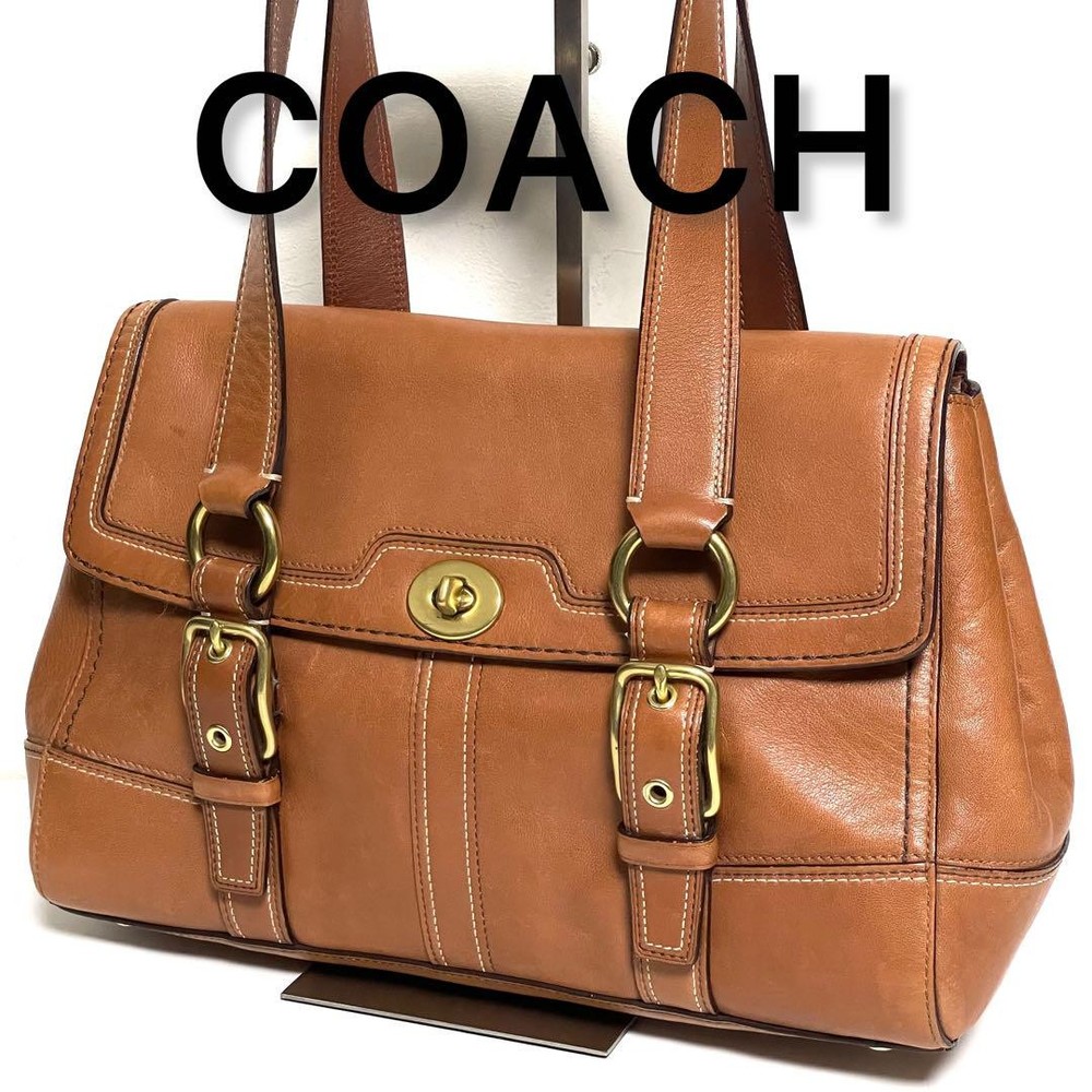 Coach Signature Leather Tote in Rich Brown - Authentic G07182650