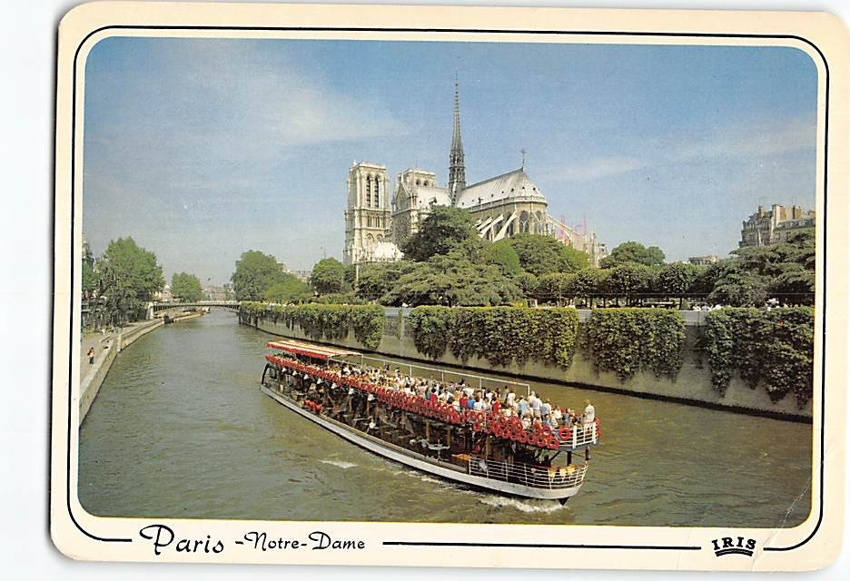 Postcard Notre Dame Cathedral Paris France