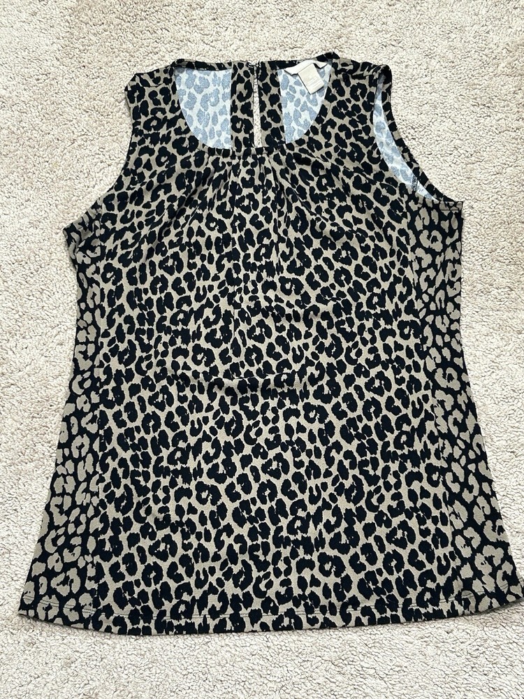 Banana Republic Womens Shirt Size Small Multicolor Animal Print Classic Dressy