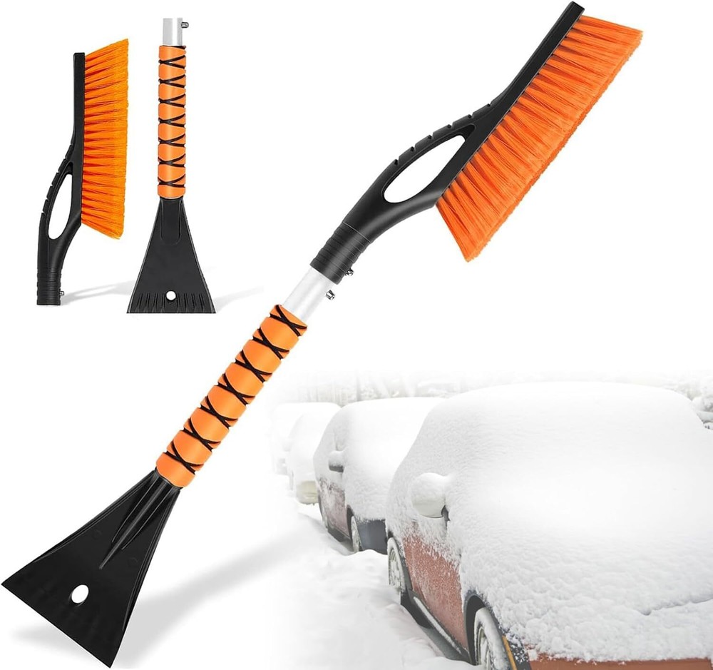 27-inch Detachable 2-in-1 Car Snow Brush and Ice Scraper for Windshield