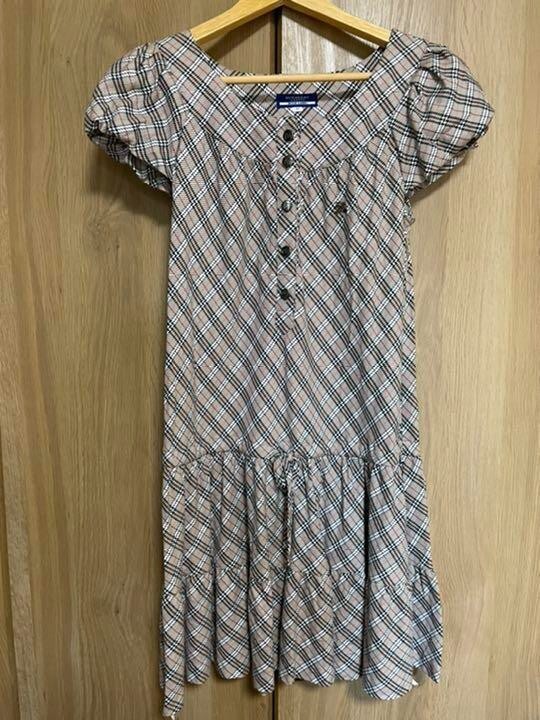 Burberry Blue Label Nova check Dress Short sleeve Beige Women Size 38 Used