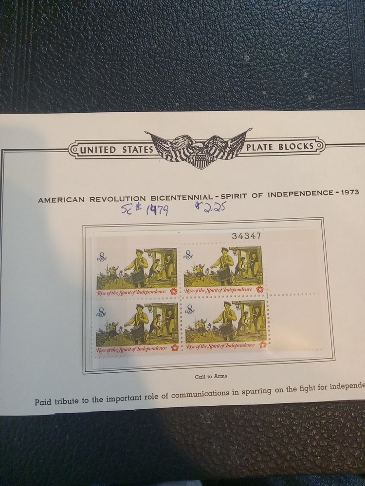US Mint Plate Block Stamps MNH Scott #1479 Unused Collectible