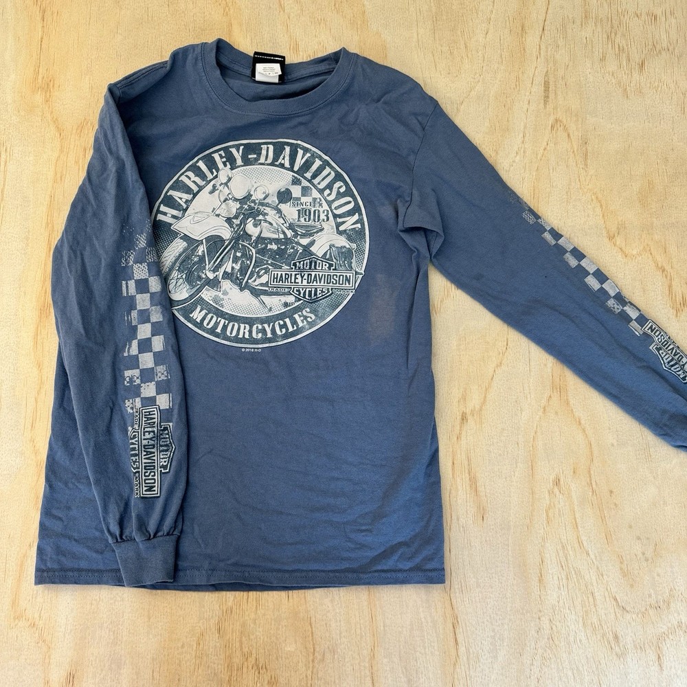 Harley Davidson Vintage Long Sleeve T-shirt Size Small Palm Beach Florida