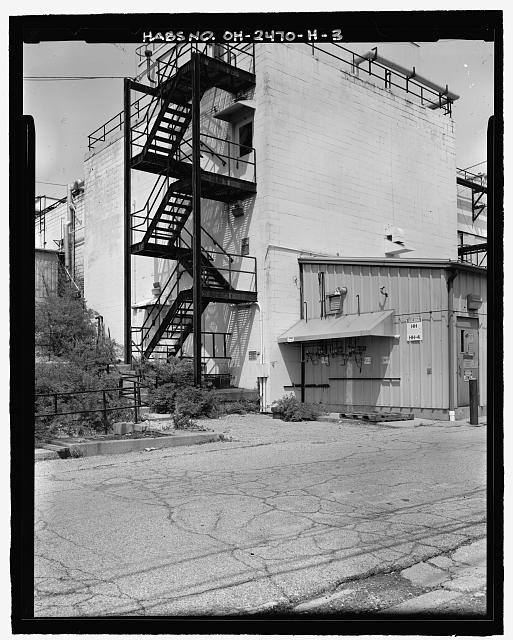 Photo:view looking northeast at the south and west facades of the building