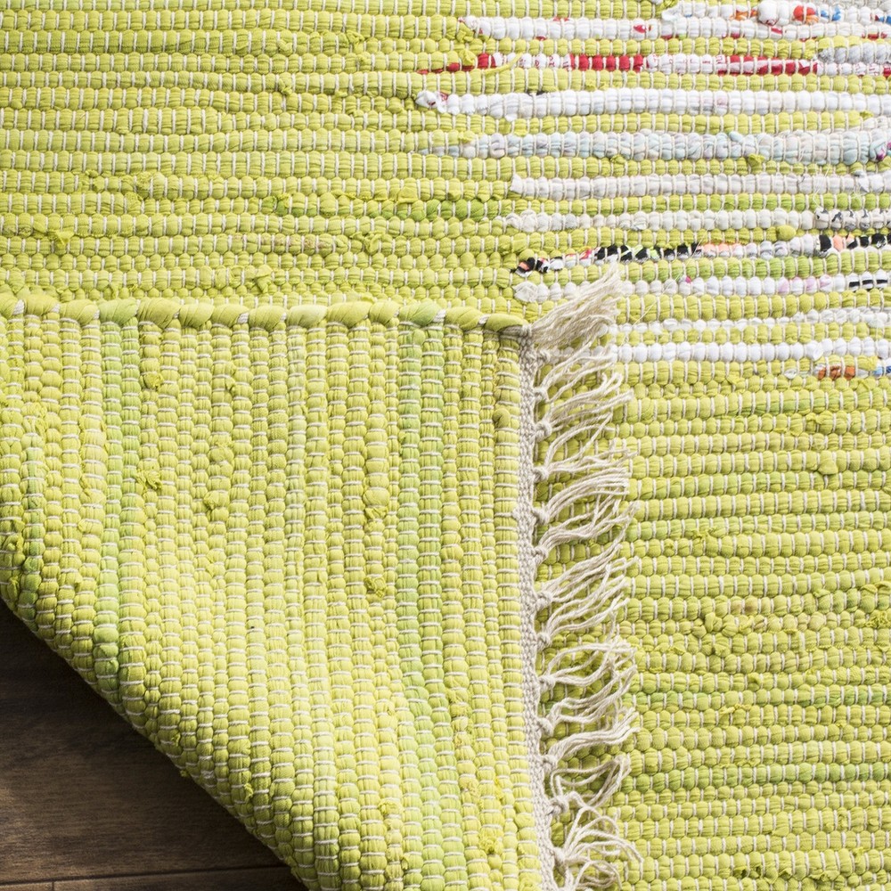 Safavieh Montauk Collection Area Rug - 6 Square Ivory Citron Handmade Stripe