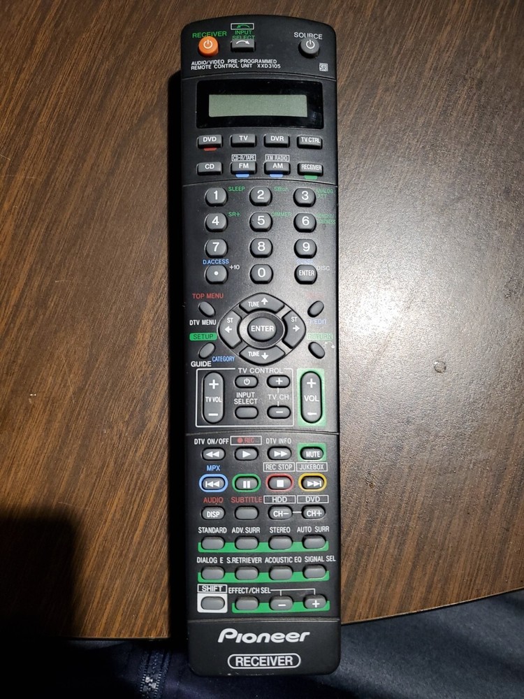 Genuine Pioneer XXD3105 Audio Video Receiver Pre Programmed Remote Control