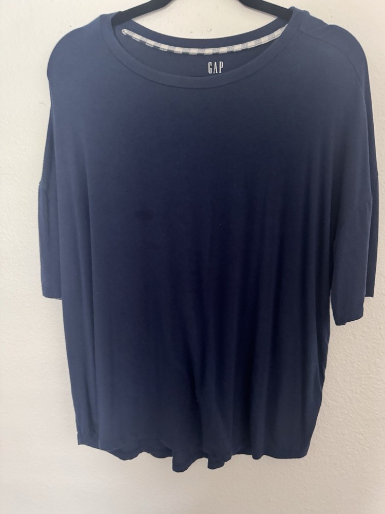 Gap The Modern Tee Navy T-Shirt Size XL Cotton Blend Pre-owned