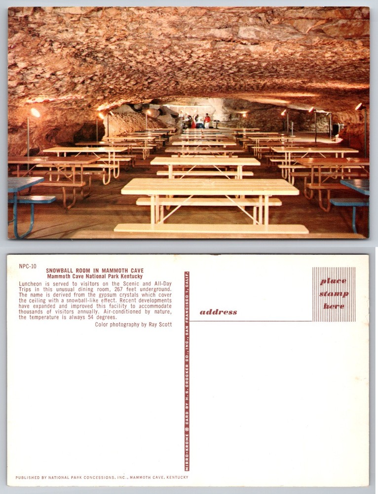 Snowball Room Mammoth Cave Kentucky Postcard