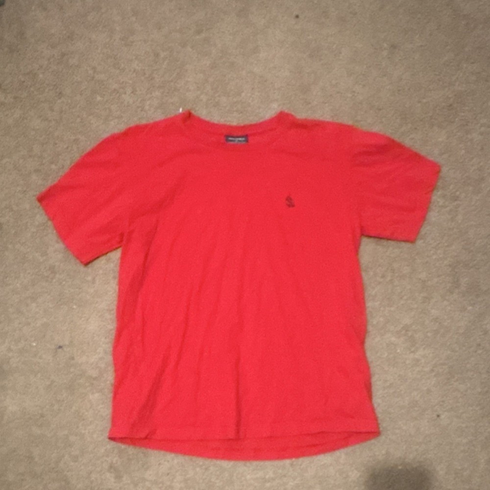 Nautica Men's Red Knit Short Sleeve Crew Neck Cotton T-Shirt Size L