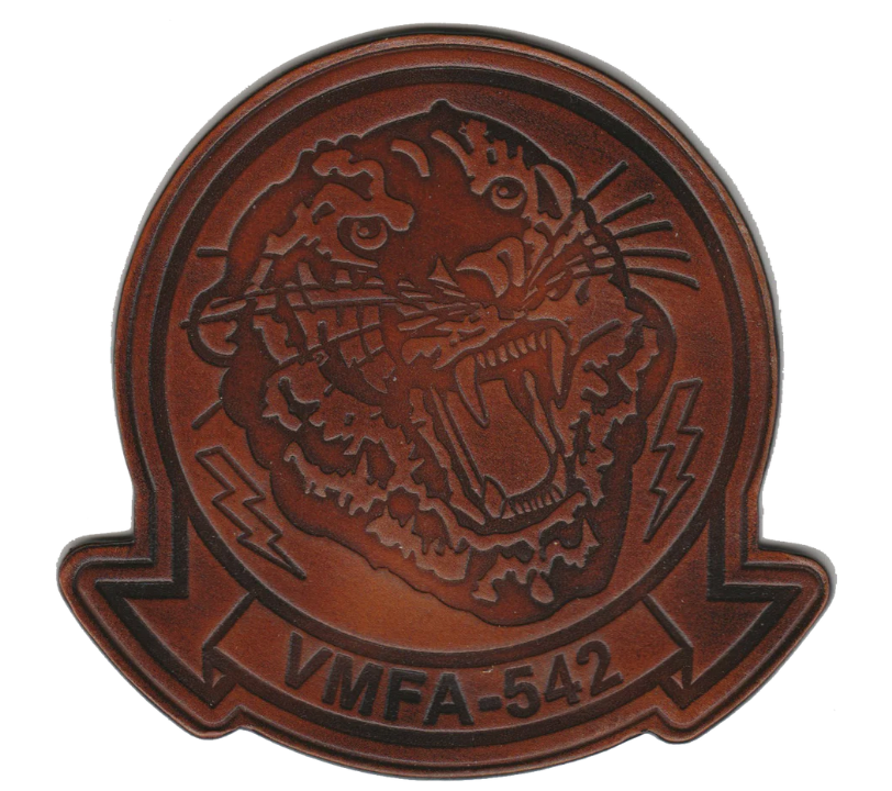 MARINE CORPS VMFA-54 TIGERS ANTIQUE LEATHER PATCH