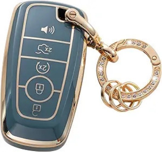 Key Fob Cover with Keychain, Key Shell Case for Edge Escape Expedi Color: Blue