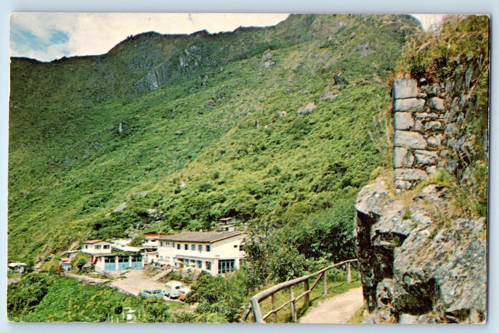 Cuzco Peru Postcard Accomodations on Summit of Machupicchu c1950's Vintage-image