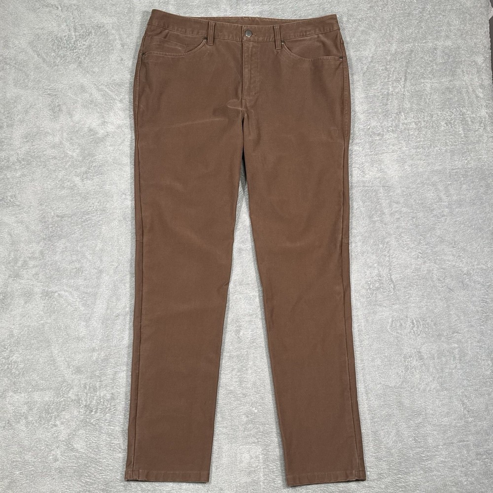 Lululemon ABC Utilitech Slim Pants Copper Brown Men 36x32 Stretch 5 Pocket