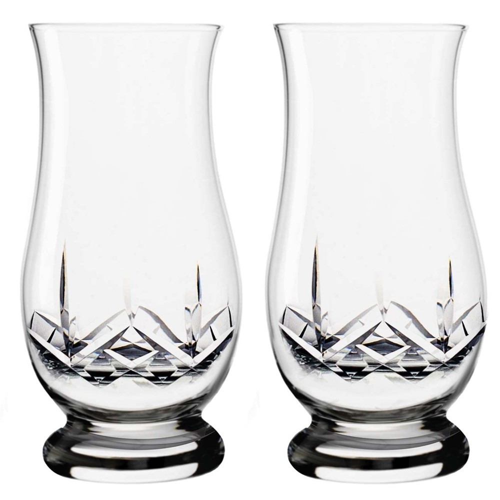 Whiskey Tasting Glasses – Set of 2 Handblown Lead-Free Crystal Snifter Copita...