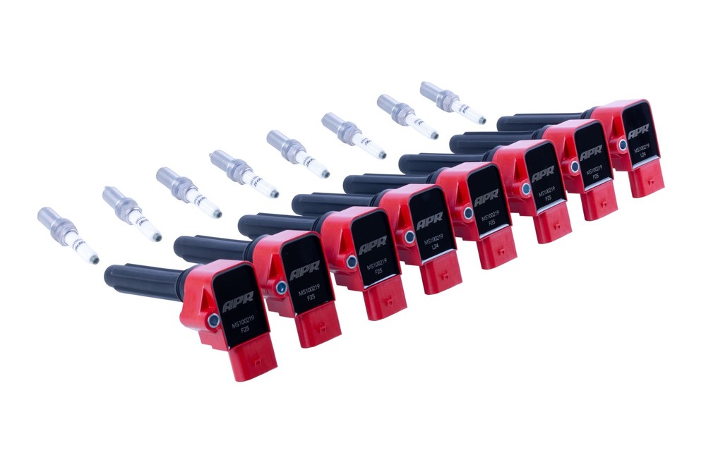 APR Ignition Coil Pack Kit 8x Red For 2013–2018 Audi S6/S7/S8 RS6/RS7 4.0T C7