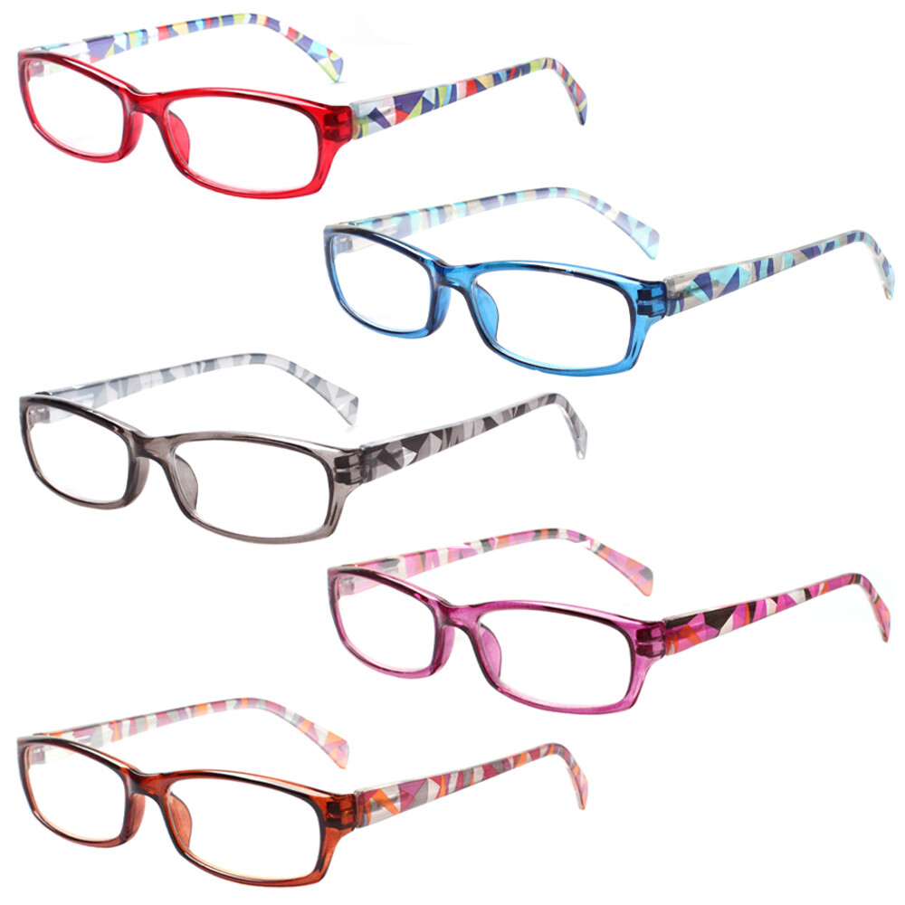 Kerecsen 5 Pack Ladies Reading Glasses Women Spring Hinge Patter Readers