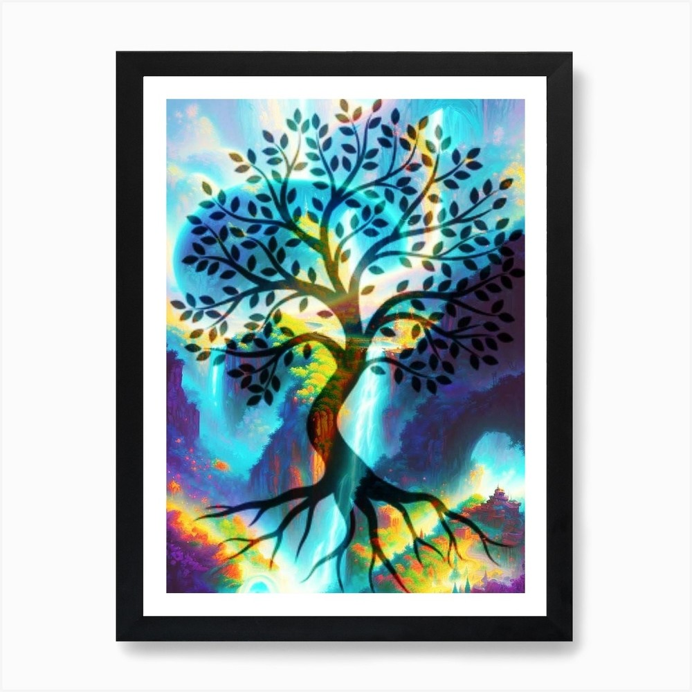 Tree of Life 8 Framed Canvas Art Print Wall Decor Picture
