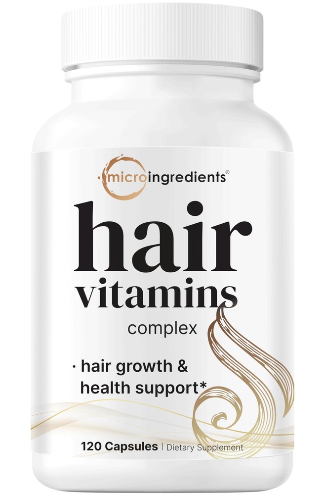 Hair Growth Vitamins Complex, 120 Capsules | 14-in-1 Formula with 5,000mcg Bioti